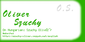 oliver szuchy business card